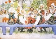 Carl Larsson Kersti-s Birthday oil painting on canvas